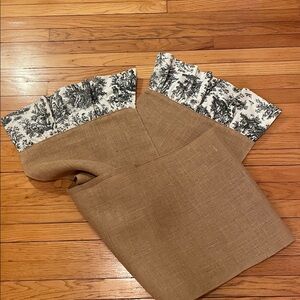 Table Runner Heavy Toile & burlap 17” x100”